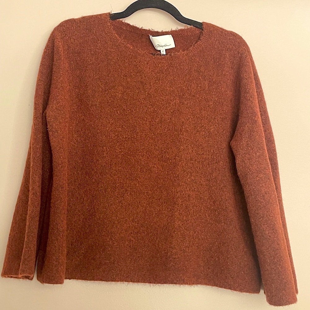 3.1 PHILLIP LIM cropped sweater with bell sleeve, sz M